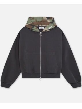 Scuffers Camo-Hood Black Zip Hoodie